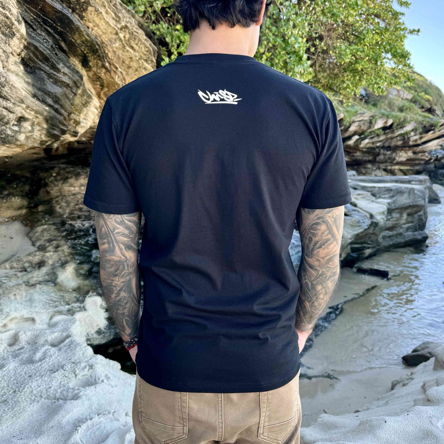 Chris Parra Art | Unique Graphic T-Shirts | Eco-Friendly, Made-to-Order Designs (Black)