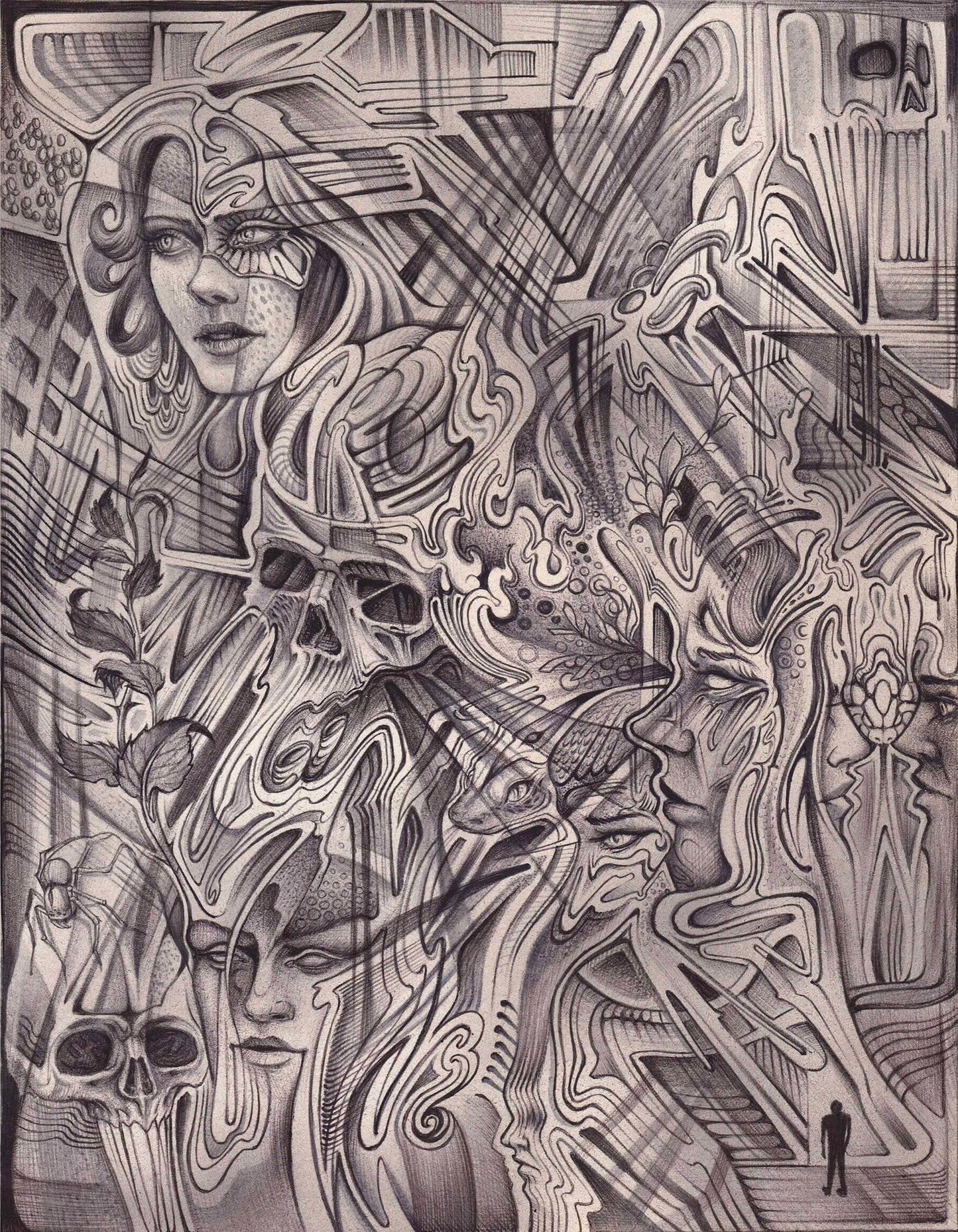 Chris Parra Art | Original Psychedelic Art Prints | Transform Your Space "From My Eyes" - Drawing
