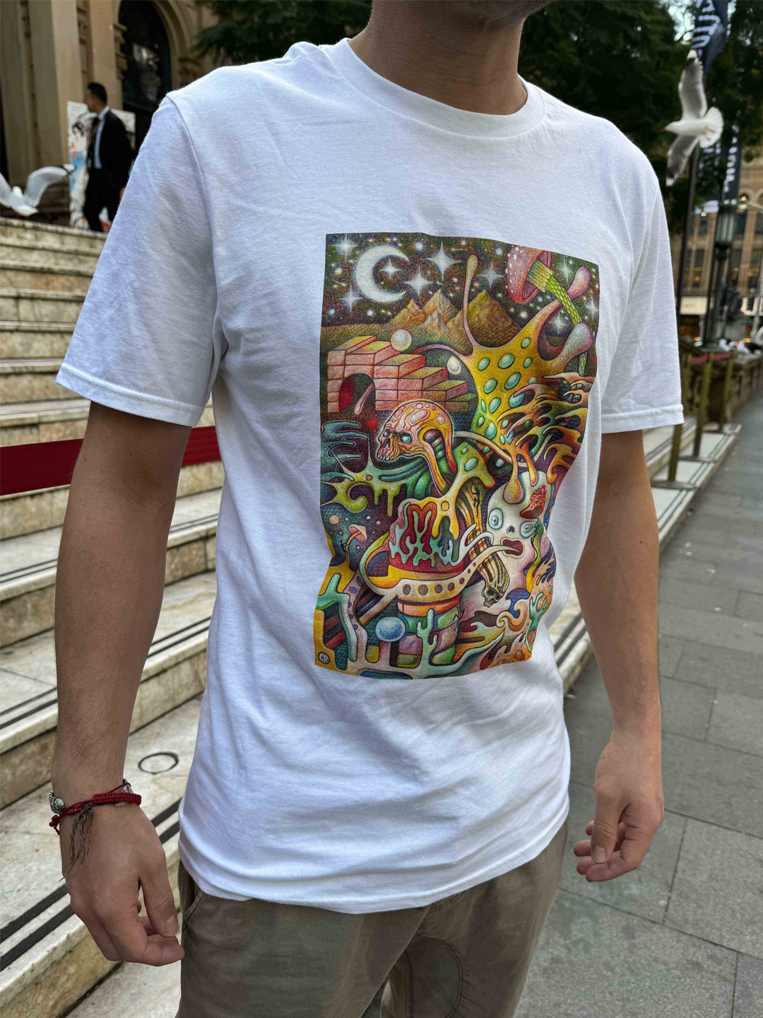 Chris Parra Art | Vibrant Original Graphic T-Shirts | Express Your Style (White)